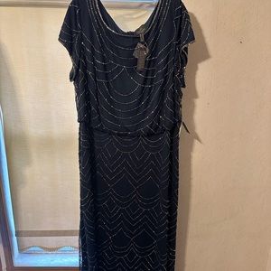 Adrianna Papell Navy Blue Gown